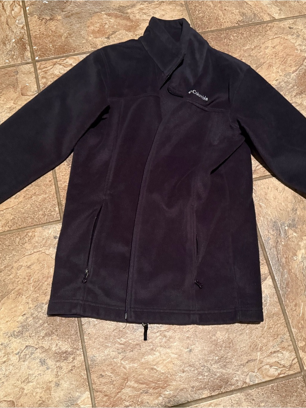 Columbia Black Fleece Zip-Up Jacket-youth l